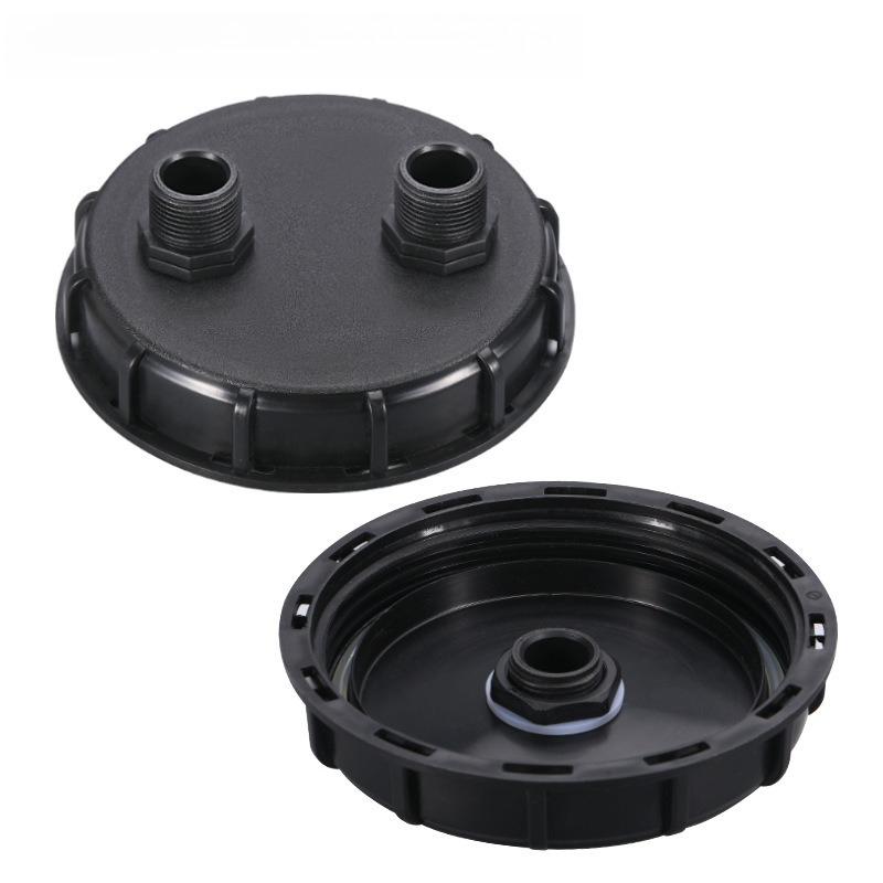DN150 Plastic Lid 162mm IBC Ton Tank Double Hole Cap, Dual Port Filling Extraction Cover Easy To Disassemble