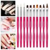 10PCS Nail Art Design Tools, 3D Builder Nail Gel Brush- Acrylic Nail Drawing Pen- Nail Art Brush for Salon At Home Manicure