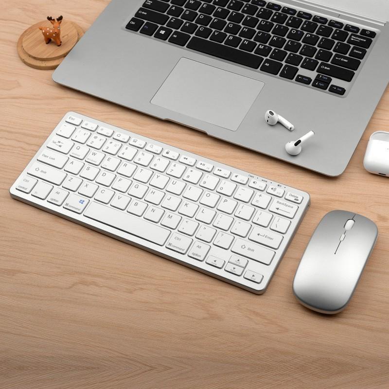 Ultra-thin Rechargeable Version Bluetooth Three-mode Keyboard and Mouse Set Business Office Wireless Keyboard