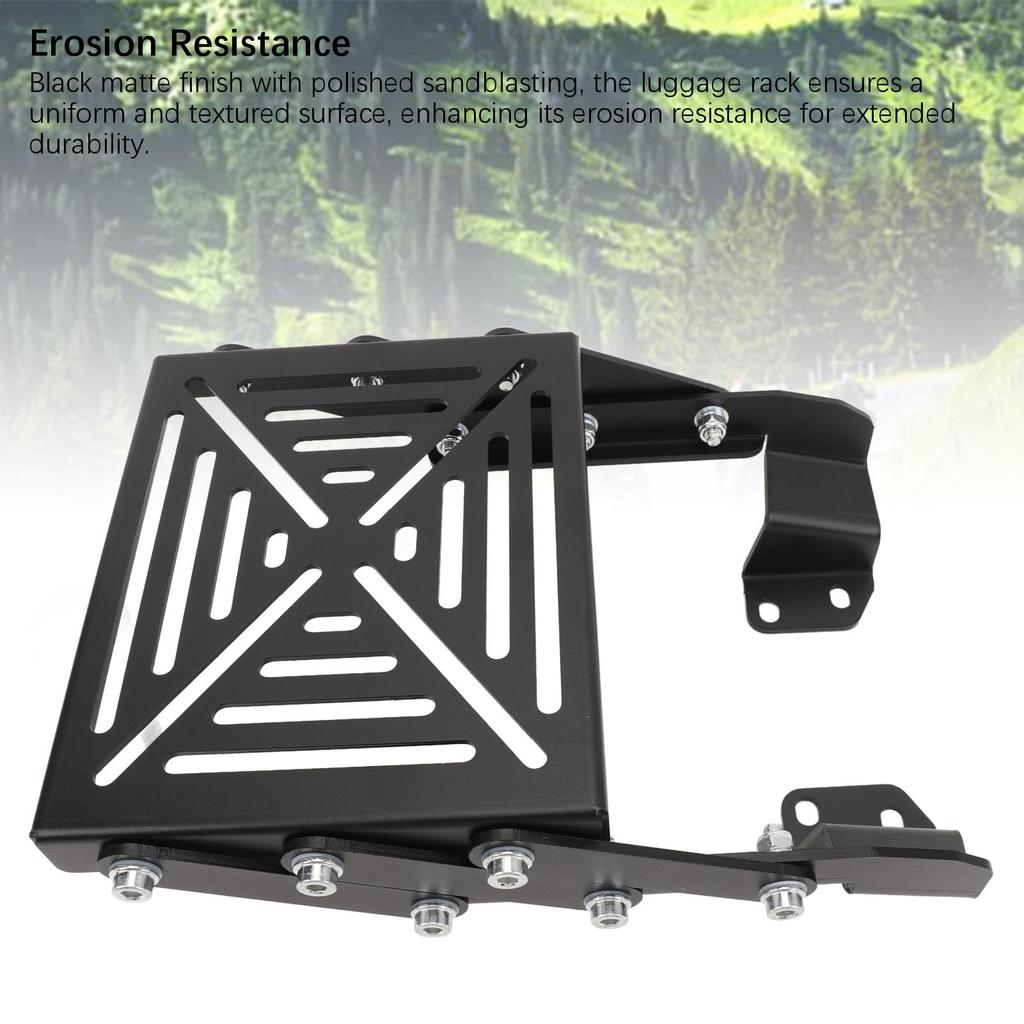 Aluminum Alloy Motorcycle Rear Luggage Rack, Foldable Rear Cargo Carrier Bracket for LC135 V2 V3 V4 V5 V6 V7, Compatible with Super73/S Electric Bikes