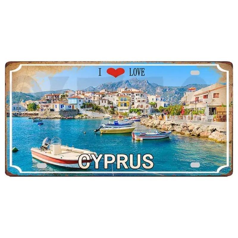 Сувенирный металлический номерной знак, автомобильный номер 15x30см