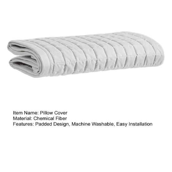Padded Pillow Cover Solid Color Anti-Mite Pillow Protector Machine Washable Pillow Cover for Home Bedroom Travel Hotel Dormitory