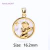 Wholesale 18k Gold Plated Brass Heart/Butterfly Pendants Charms,Natural Shell Charms For Jewelry Making,DIY Necklace Accessories