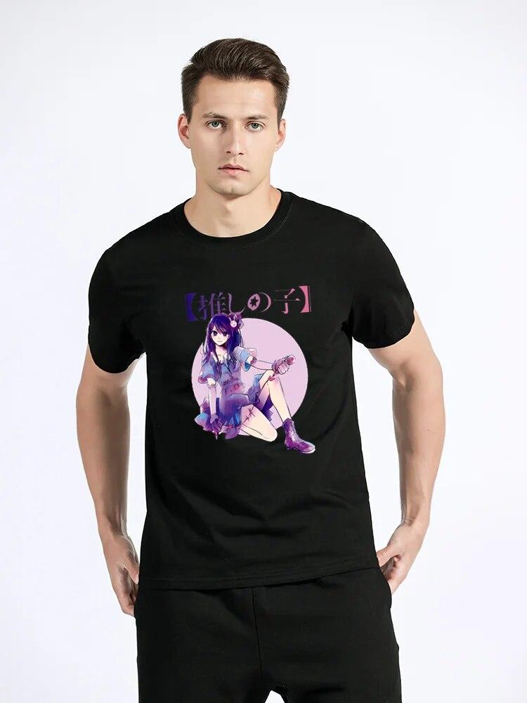 Oshi No Ko Japan Anime Cute Ai Ruby And Aqua футболка женские футболки унисекс Kawaii — фото 3