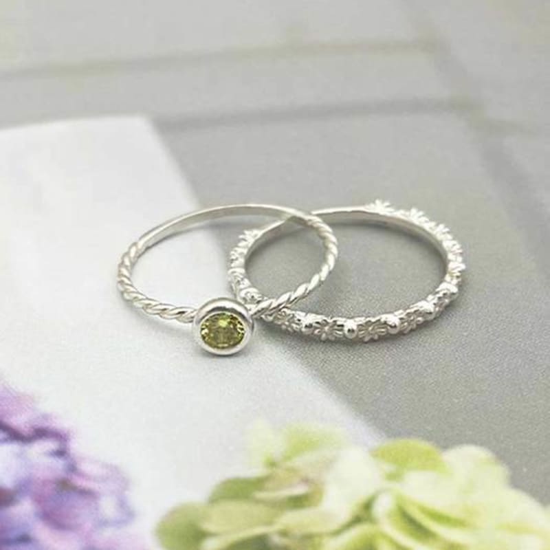 

ollia birthstone layered 7,8,9 ring September