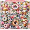 Erwachsene Anfänger DIY AB Diamantmalerei Set Blume Eiscreme Donut Diamantstickerei Mosaik Kunst Kreuzstich Heim Wanddekor
