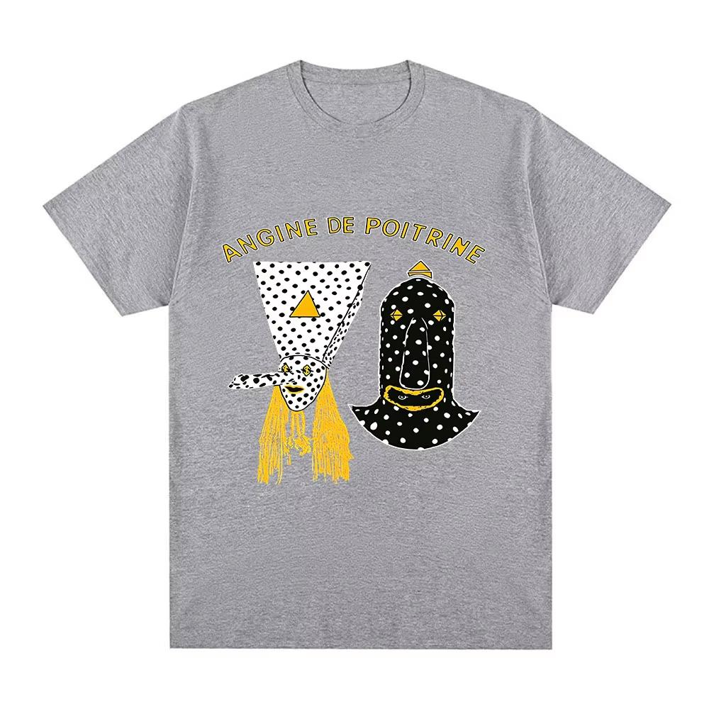 Angine De Poitrine T-shirt Soft Cotton Rock Band Album Art Graphic Print Tees Streetwear Women Men Vintage Top Hip Hop Streetwear Oversized Tshirt