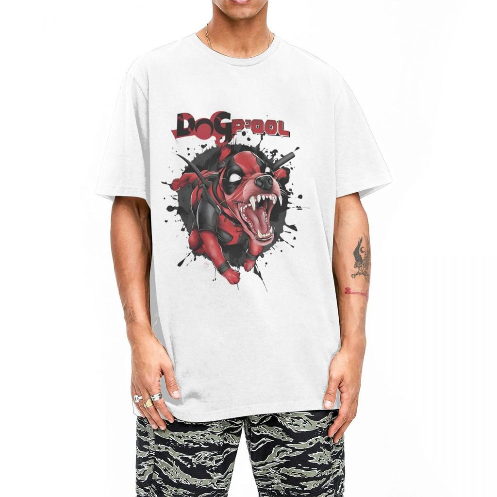 Dogcool Dogpool Comic T Shirt Versatile Short Sleeve Funny Daily Harajuku Short Sleeve Cotton T-shirt Casual Leisure Unisex Tops