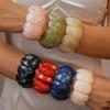Exquisite Acrylic Marbled Square Spliced Bracelet – High-End, Unique, and Stylish