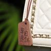 Natural Black Walnut Blessing Keychain Pendant with Custom Engravings