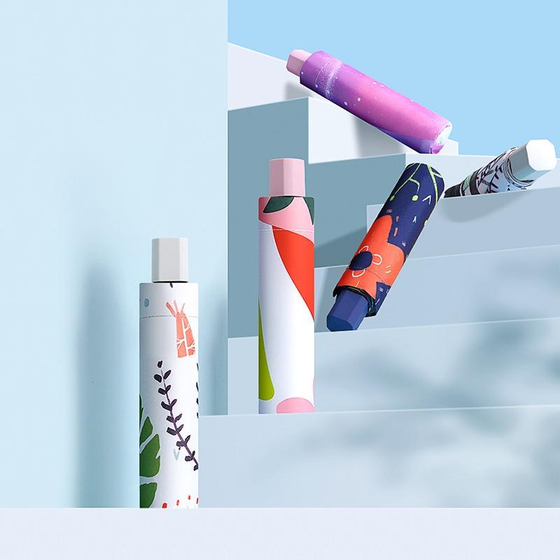 Creative graffiti umbrella sun umbrella vinyl parasol sun protection UV protection umbrella
