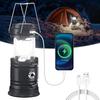 Rechargeable Solar LED Portable Multifunctional Torch Lamp Flame Flashlight Emergency Outdoor Hiking Tent Hanging Camping Light