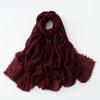 47 Colors Winter Hijab Fluffy Cotton Polyester Scarf Soft Pashmina Warm Neck Wrap Women Plain Fashion Cosy Shawl Shemagh