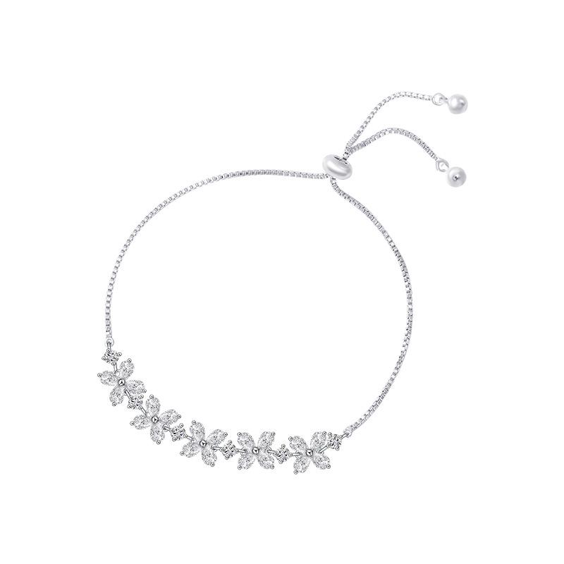 

Мерцающий медный браслет-звезда с цирконом - Женское универсальное украшение Copper Alloy