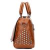 Yogodlns Vintage Boston PU Leather Luxury Handbags Purse Women Shoulder Crossbody Bags Rivet Designer Female Pillow Tote
