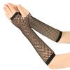 Fishnet Arm Sleeves Stretchy Fingerless Gloves Long Short Length Breathable Mesh Design for Party Clubwear and Sun Protection