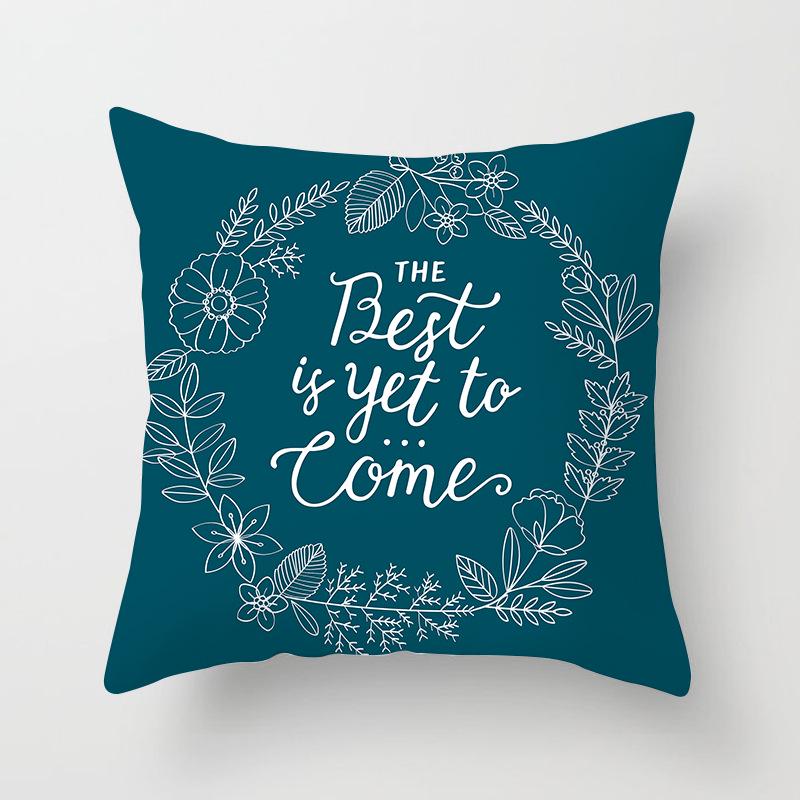 Nordic Black Letter Pillow Cushion Cover Living Room Sofa Car Pillow Cover Home Furnishings