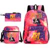 Set Zaino Scolastico Cristiano Ronaldo per Bambini Ragazzi Ragazze 15L Tessuto Oxford Borsa a Doppia Tracolla con Spallacci Imbottiti Traspiranti