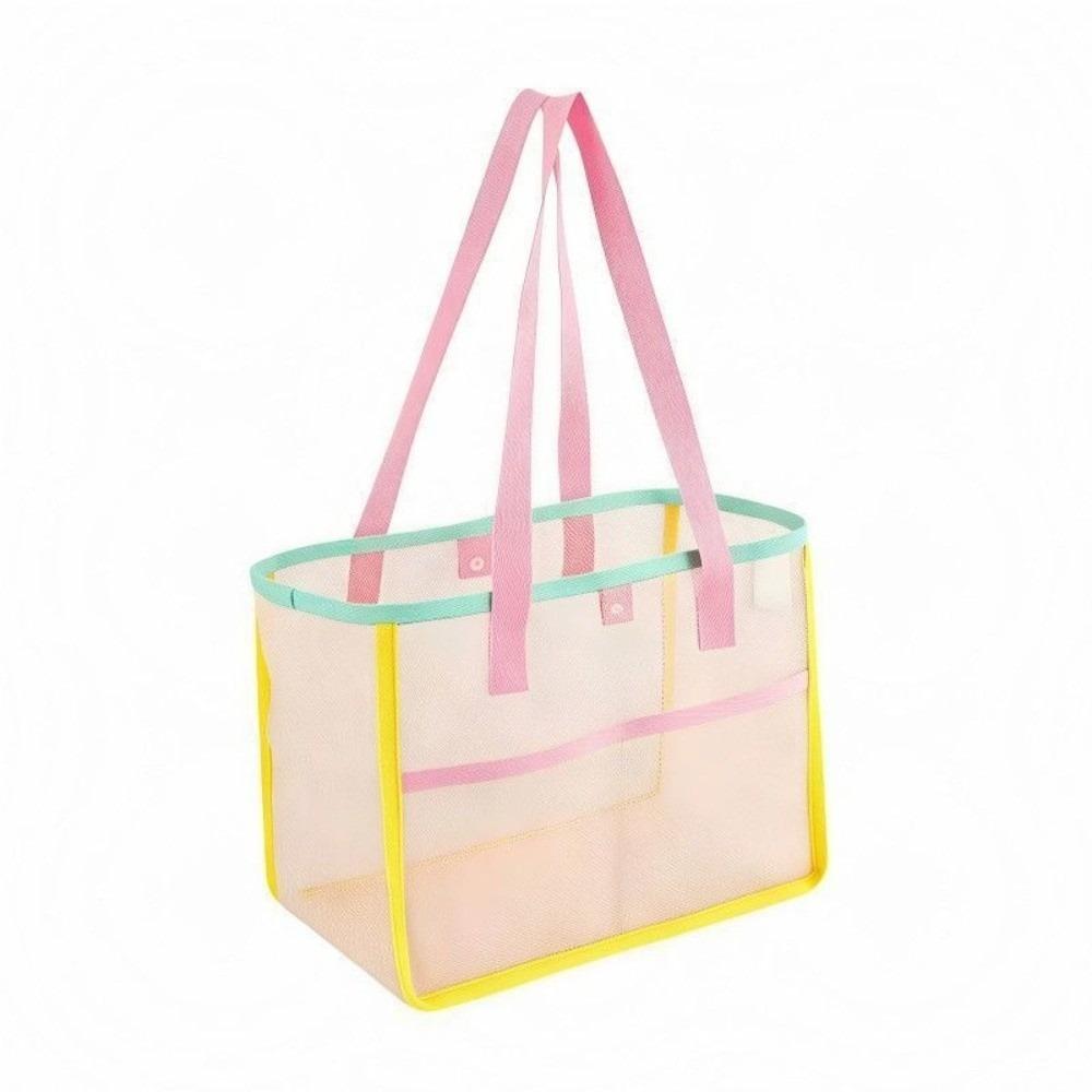 Foldable Shoulder Bag Mesh Storage Bag Durable Grocery Mesh Tote For Women