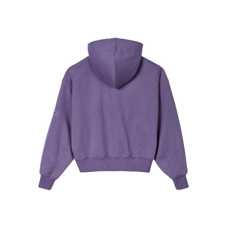 Y-3 Solid Color Loose Fit Long Sleeve Pullover Sweatshirt Women Tops Purple IP7677