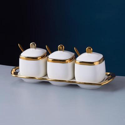 ZISIZ Ceramic Seasoning Jar Set