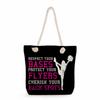 Gymnastics print thick rope single-shoulder beach bag 7245 CLE