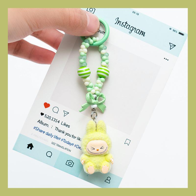 Flokking Mini Nøkkelring Vinyl Søt Baby Gående Veske Mobiltelefon Anheng Søtt Anheng