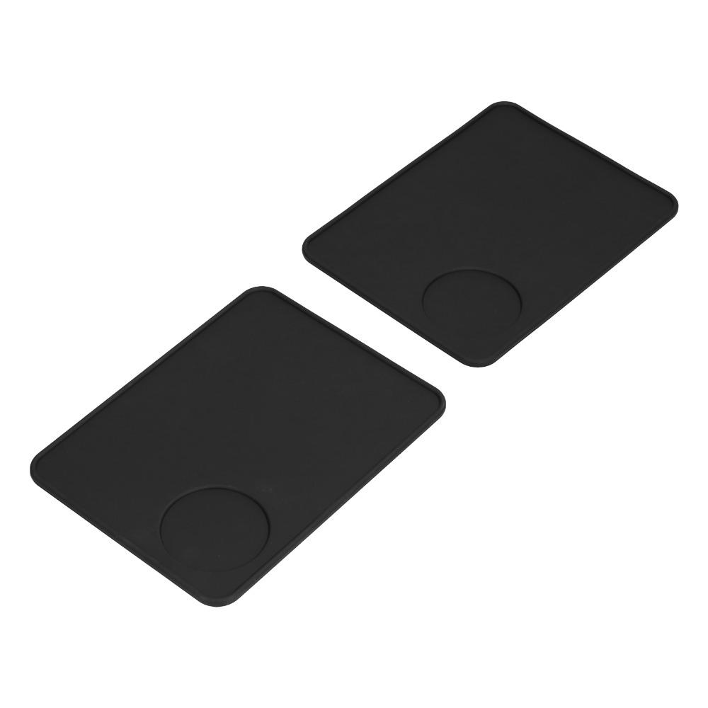 2 Pcs Set 22x15cm Coffee Tamper Mat Durable Easy Grade Rubber Coffee Powder Pad For Barista Tools
