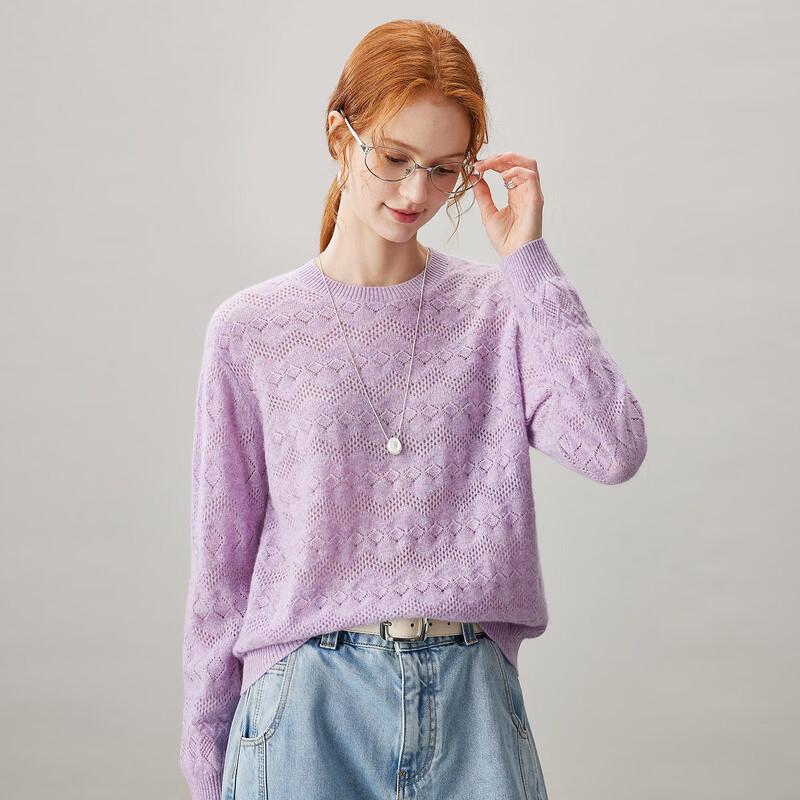 Komon Boca Women's 100% Cashmere Hollow-out Sweater