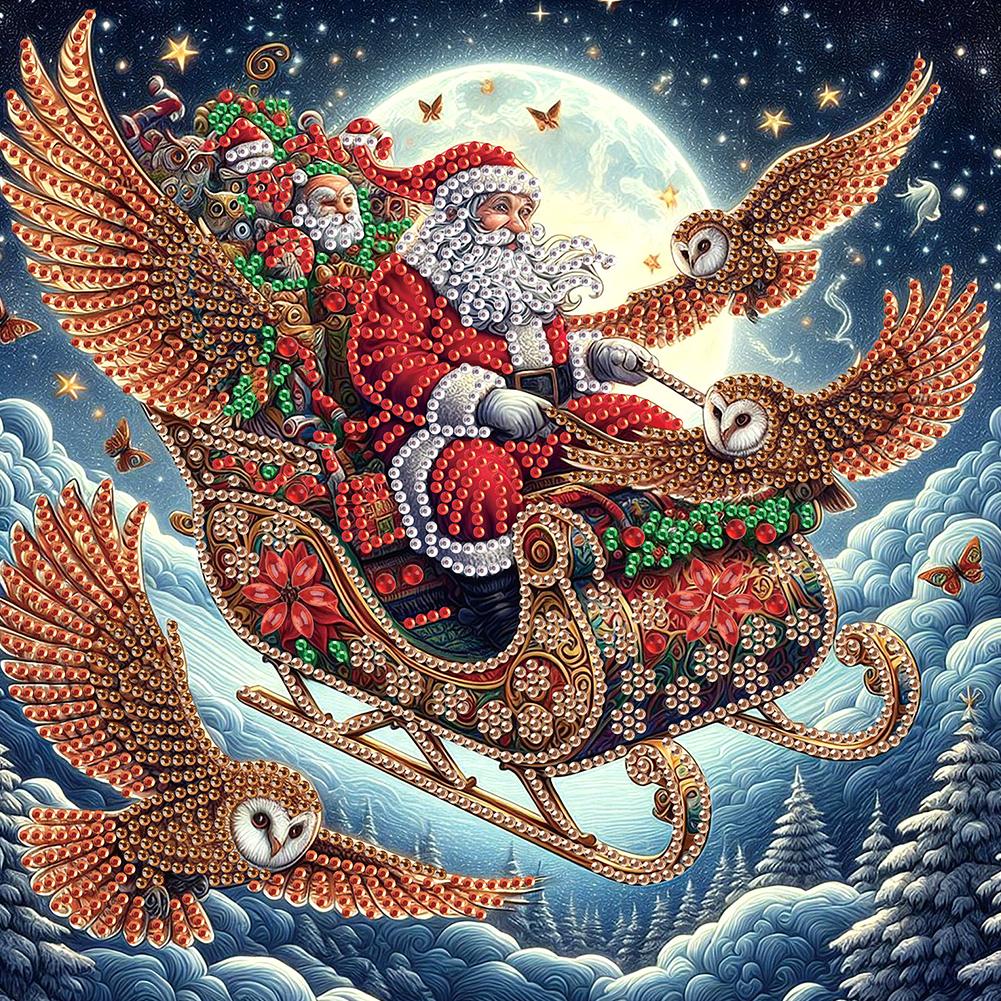 

5D Diamond Painting Kit Santa Claus Diamond Embroidery Partial Special Shaped Drill Mosaic Art Picture DIY Christmas Decor Gift