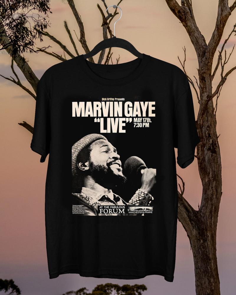 Marvin Gaye Los Angeles Concert Unisex T-Shirt All Size S - 2345XL Unisex T-Shirt S