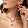 Rhinestone Earrings Shining Necklace Bridal Crystal Jewelry Set  Women