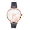Women's Leather Watch with Cute Butterfly Design, Simple Design, Analog Display, Waterproof Leather Strap, Antique Style, Business, Casual, Black, Per