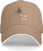 Mason Shriner Split Freimaurer Schrein Edler Geschenk Baseballkappe Sonnenhut Damen Truckerhut Snapback Unisex Papa Schwarz