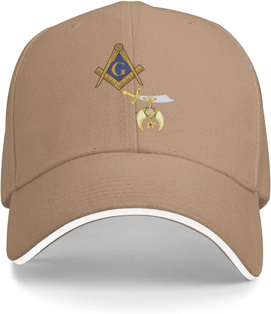 Mason Shriner Split Freimaurer Schrein Edler Geschenk Baseballkappe Sonnenhut Damen Truckerhut Snapback Unisex Papa Schwarz