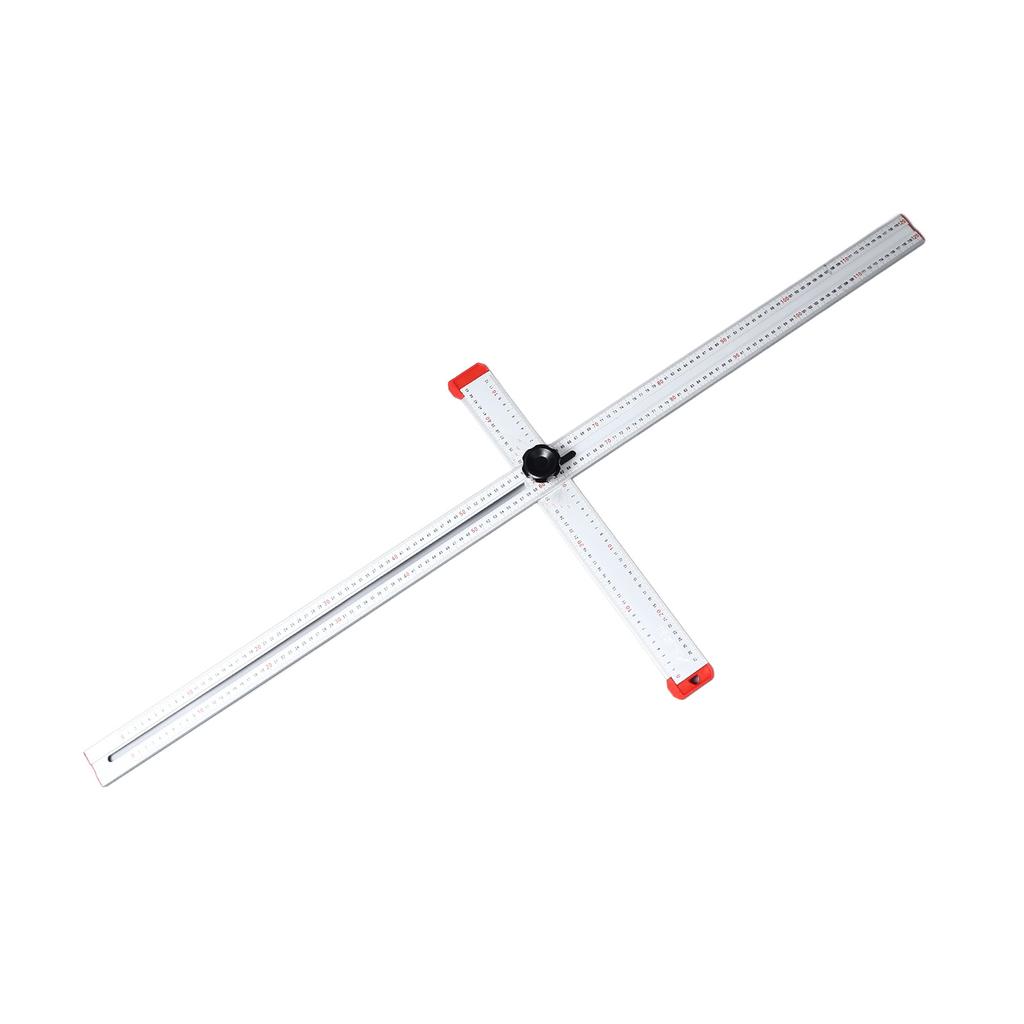 T Shaped Ruler Aluminum Alloy Accurate Positioning Adjustable Woodworking Angle Ruler 120cm