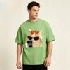 Summer Unisex Cotton Tee Funny Sunglasses Cat Graphic Round Neck Loose Harajuku Daily Casual Unisexs T Shirt