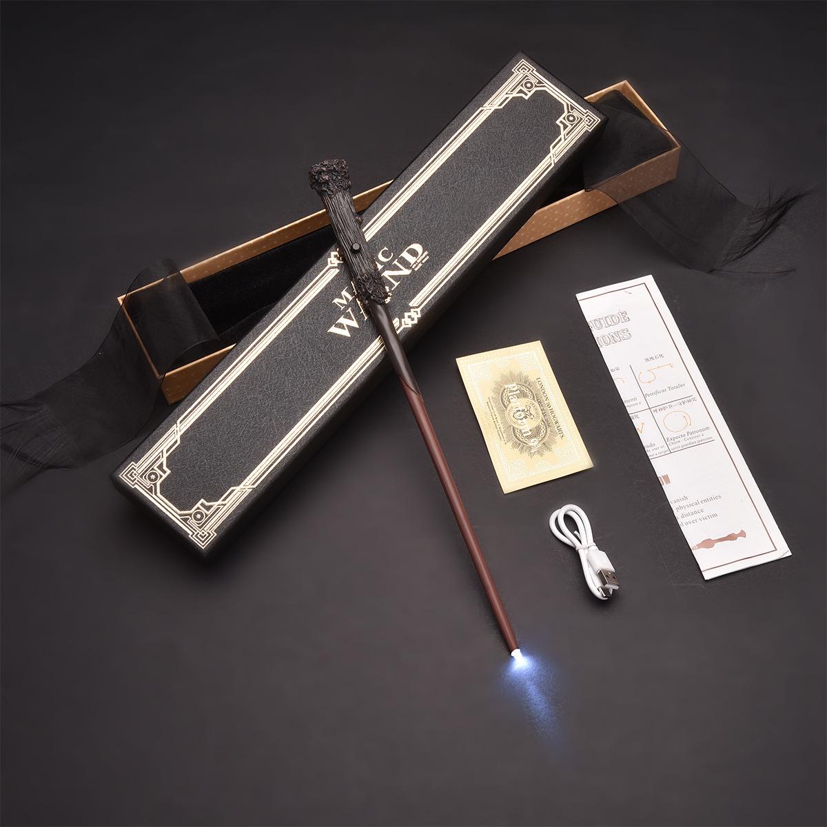 

Harry Potter Elder Wand - USB Charging, Luminous, Exquisitely Carved Magic Wand Gift Box with Gold Foil Ribbon / 44*8.5*3.5 cm