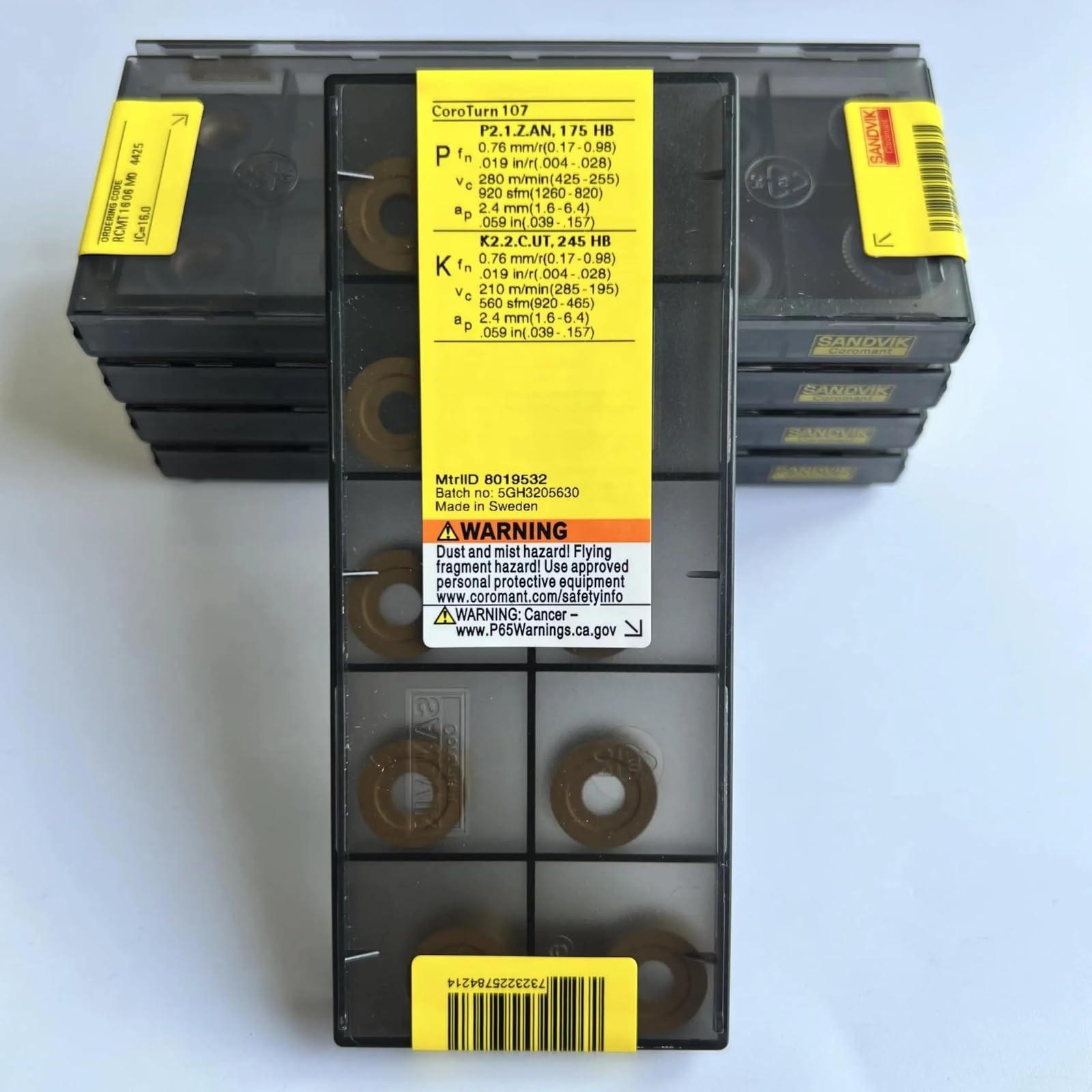 

Original Sandvik / RCMT1606M0 4425 / CNC lathe carbide blade 10 PCS