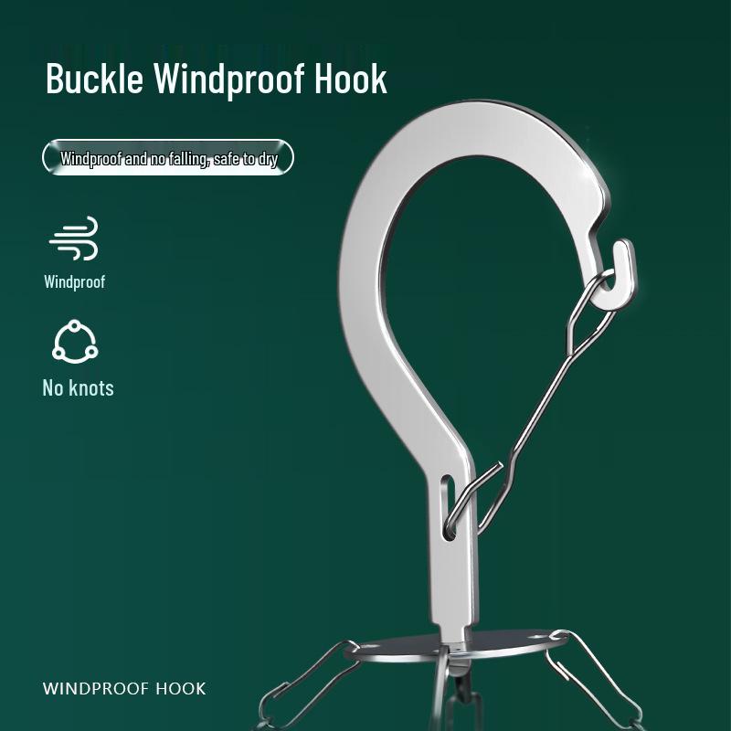 Stainless Steel Multi-Clip Drying Sock Hanger - 26 Clips