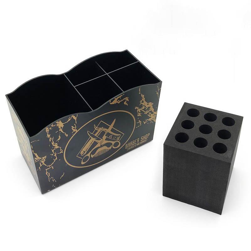 Barbershop Hairdressing Supplies Barber Storage Box Combs Scissors Holder Organizer Hairdresser Barber Rack Salon Accessories