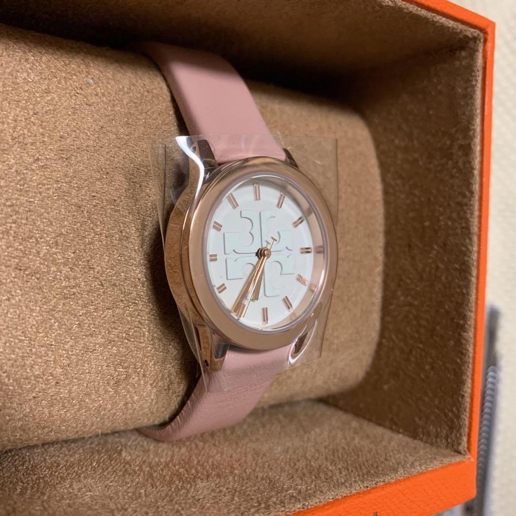 Used TORY BURCH pink rubber belt watch TBW2006