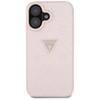 Etui Guess Hot Stamp 4G Pattern Triangle Metal Logo Do Iphone 16 Różowy