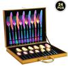 Stainless Steel 24-Piece Cutlery Set for 6 – Includes Knife, Fork, Spoon – Gift Boxed