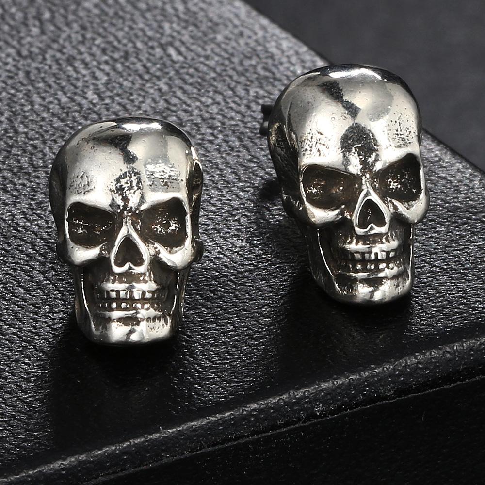 Skull Stud Earrings for Women Men Punk Hip-hop Creative Skeleton Ear Accessories Jewelry Halloween Party Gift OHE189