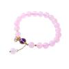 Pink Crystal Bracelet for Women, Natural Crystal Heart Bracelet Holiday Gift