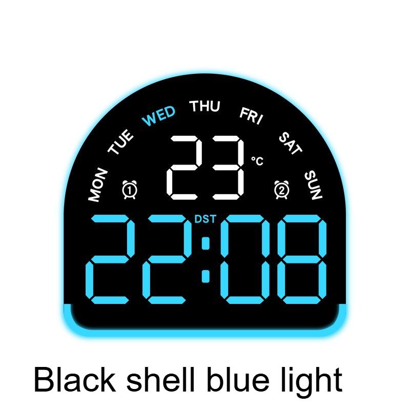 Nordic LED Display Electronic Alarm Clock Creative Ambient Light Multi-functional Decorative Table Clock Bedroom Wake-up Watch