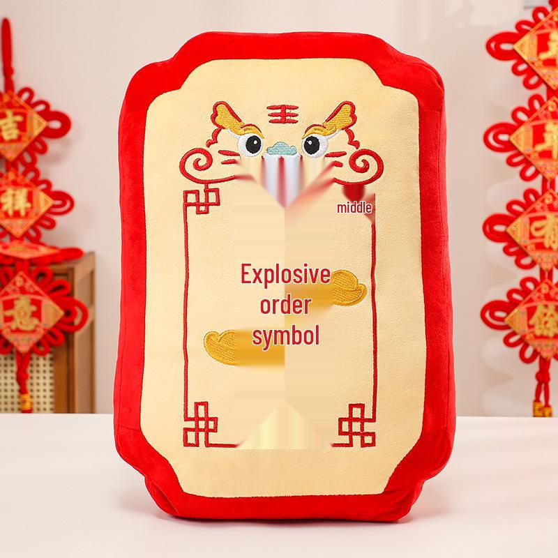 Auspicious Prayer Talisman Pillow - Attract Wealth, Peace & Exam Success - Perfect Gift for Friends, Family, Students.