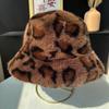 Leopard Print Fisherman's Hat British Autumn Winter Warm Hat  for Daily Wear