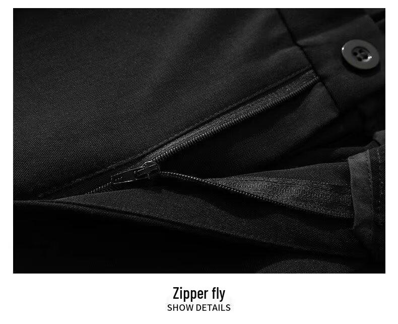 Pantalon d'été léger pour homme, élégant, coupe droite - Pantalon de costume ample, confortable, respirant, à drapé